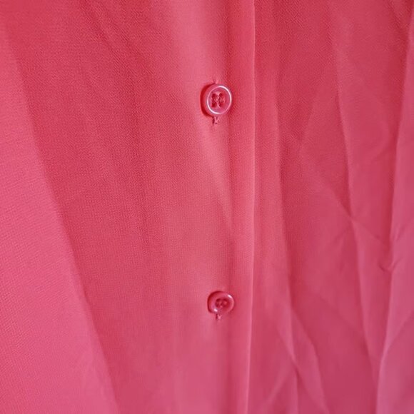 Pendleton Sheer Button Up Shirt w Cami Tank Coral Size Women's 18 Long Sleeves - Picture 5 of 6